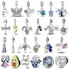 925 Silver Travel Four Leaf Clover Butterfly Charms Bead Fit Original Fashion Chain Bracelet Diy Pet Print Hamsa Airplane Cat