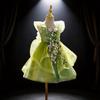 Princess Girl Summer Dress With Polyester Fabric And Puffed Skirt For Wedding And Party Celebrations