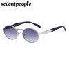Vintage Metal Frame Round Sunglasses Women  Luxruy Brand Designer Fashion Oval Sun Glasses For New In Retro Shades Eyewear