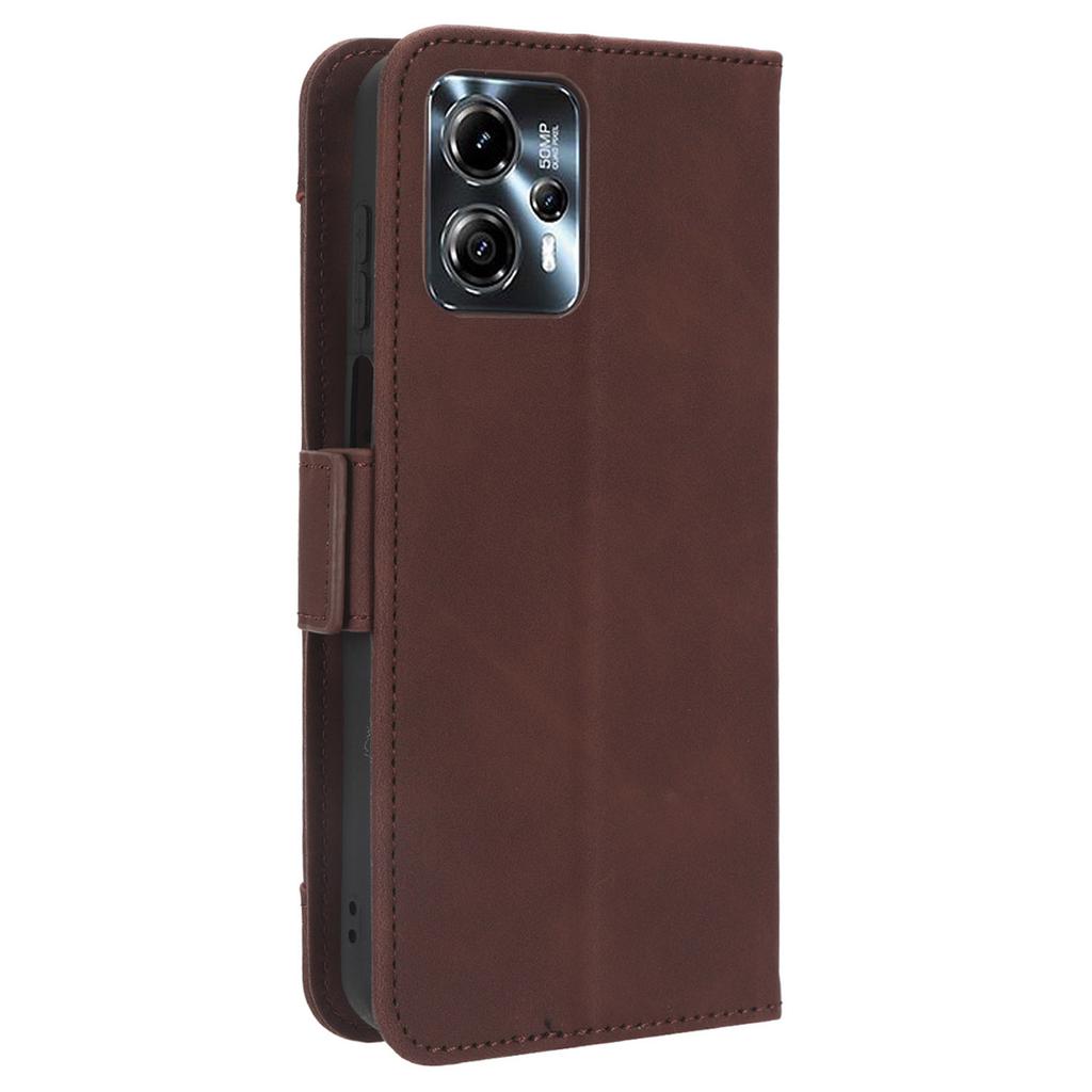 For Motorola Moto G13 4G/G23 4G PU Leather Phone Protective Cover Multiple Card Slots Anti-drop Stand Wallet Case