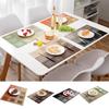 Тканый коврик под вестерн, ПВХ-подставка под стол в европейском стиле, утолщенный утепленный коврик под стол в скандинавском стиле для гостиниц, имитация льна