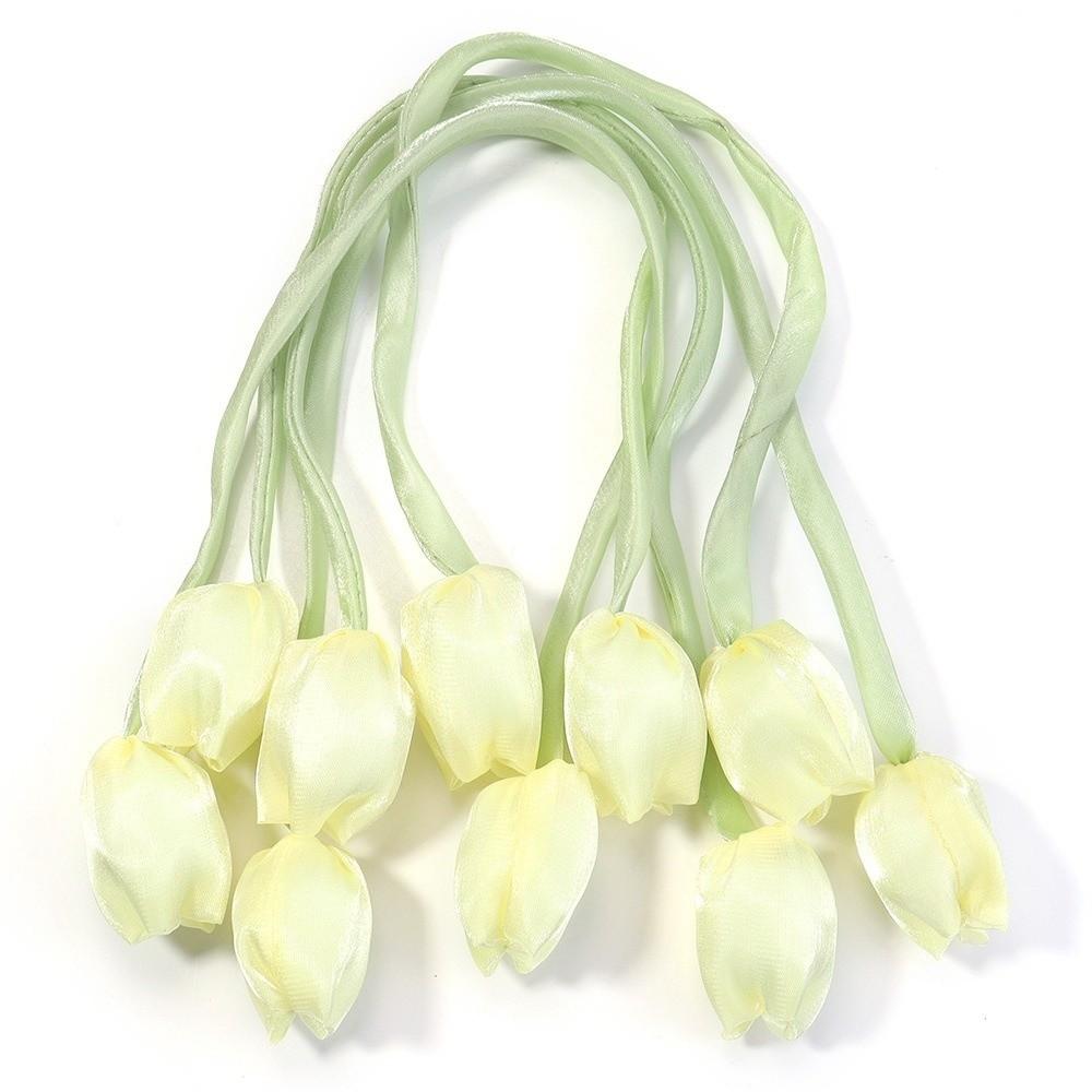 5Pcs Ornaments Tulip Lace-up Straps Sweet Hair Cord Accessories Elegant Curtain Tieback  Cake