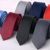 Solid Color Small Tie Men'S 6Cm Thin And Narrow Version Formal Dress Business Wedding Trendy Red Blue Black Tie