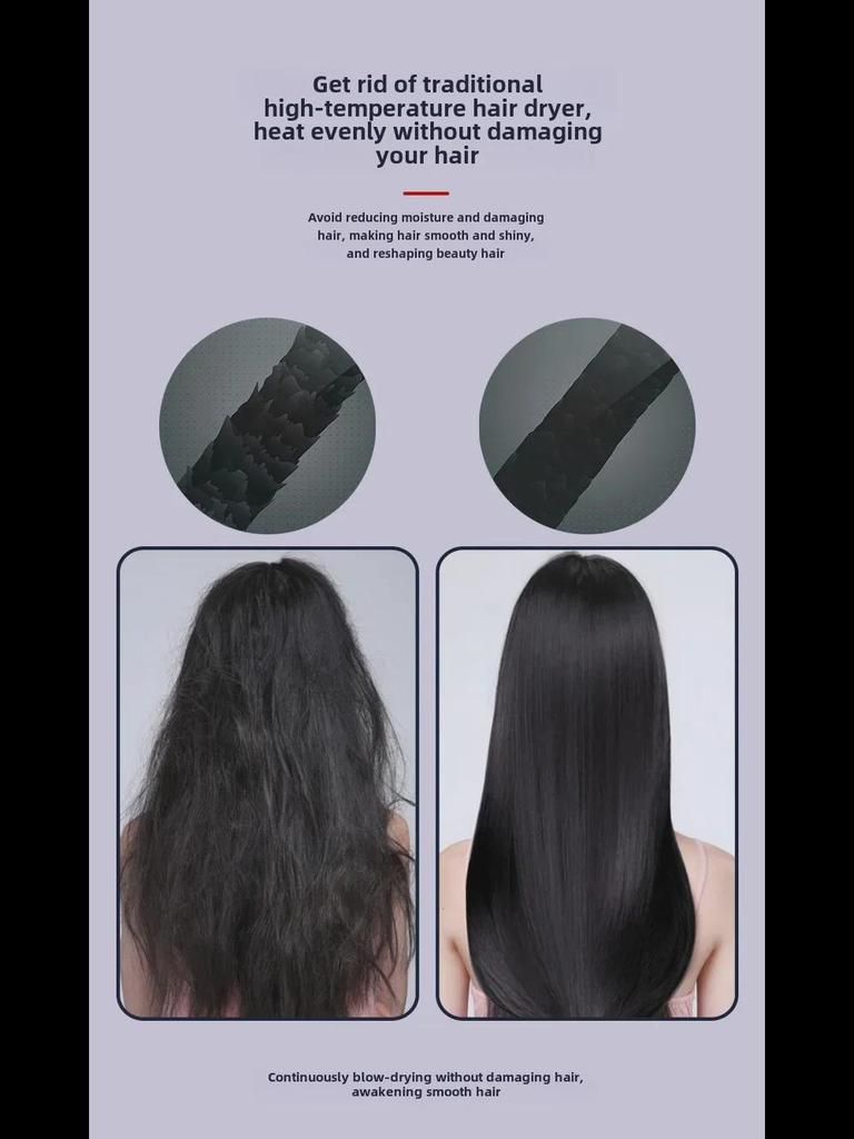Многофункциональный фен и стайлер 5 в 1: Автоматическая расческа с горячим воздухом, щипцы для завивки и выпрямления для влажных и сухих волос.