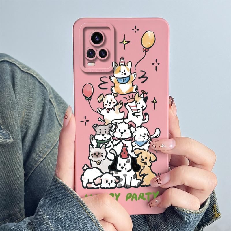 Чехол для телефона Vivo V20 Милый Астронавт Мягкий Силикон Защита Камеры Задняя Крышка для VivoV20 V2024 V2025 Coque Vivo v 20 Чехлы