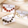 Минималистичные красные серьги-гвоздики с пятью лепестками для женщин: Элегантный, Универсальный, Повседневная мода — Идеальный подарок для лучшего друга.