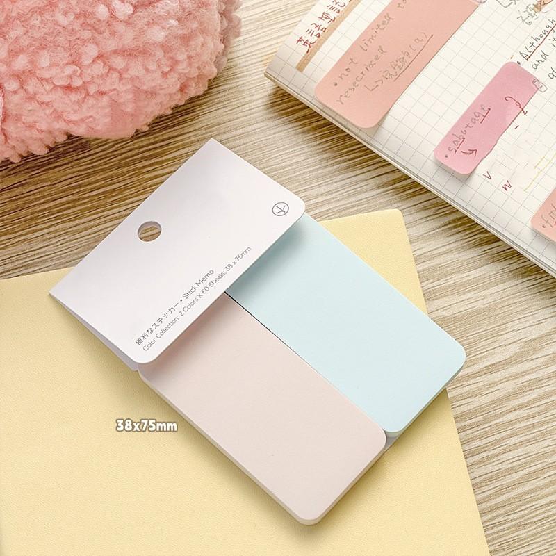 50-100 листов Simple Sticky Note Solid Color Mini Notepad Creative Study Memo Pad для детей Lovely Candlestick Index Note