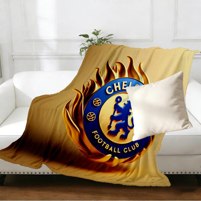 Плед Chelsea F.C. - Мягкий и Удобный, для Спальни, Путешествий, Дивана, Домашнего Декора - Подарок на День Рождения, Рождество для Друга