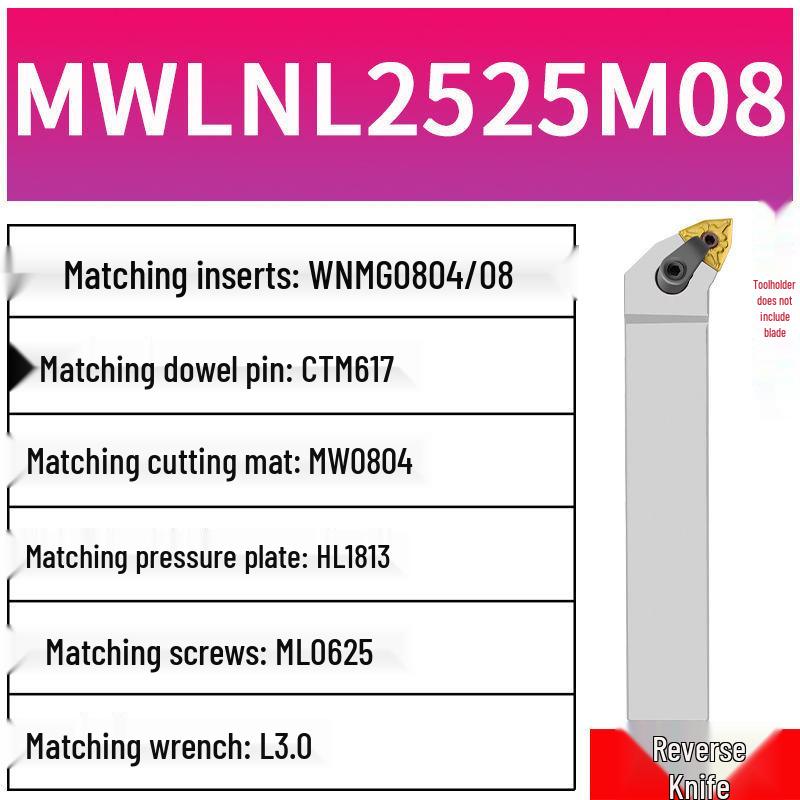Держатель токарного инструмента ЧПУ в форме персика MWLNR2020K0842 - 95° Ударопрочный хромомолибденовый внешний держатель для токарной обработки