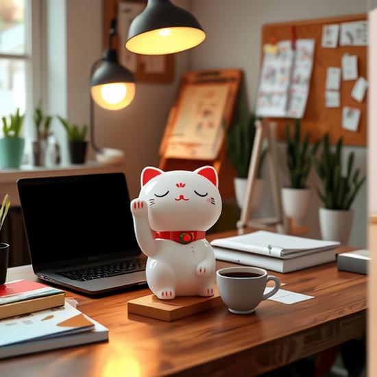 2-дюймовая солнечная игрушка 'Манящий кот' (Maneki-neko) для стола или автомобиля