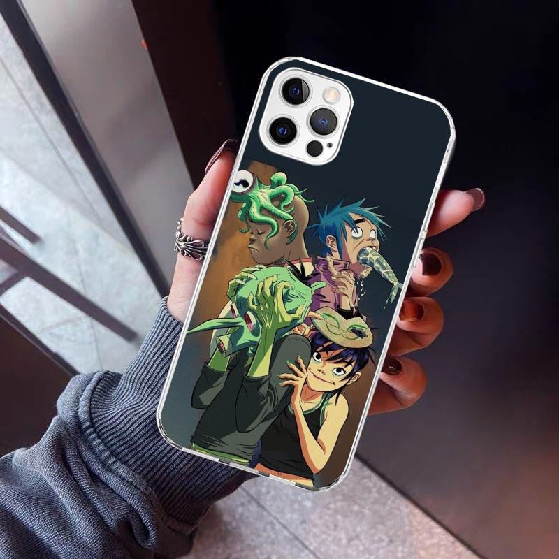 Аниме чехол Gorillaz для Apple iPhone 17 Air 16 16E 15 14 Plus 13 Mini 12 11 Pro Max 7 8 + SE 2020 Мягкий чехол Fundas 16 15
