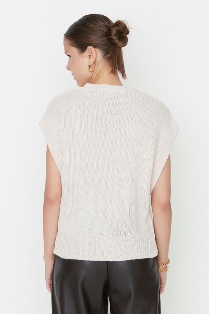 Женский модный стильный свитер с каменным узором и круглым вырезом, трикотажный свитер