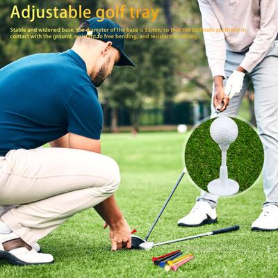 2 шт. Ти для гольфа с основанием 53 мм, регулируемой высотой, тренировочный аксессуар для гольфа, драйвинг-рейндж