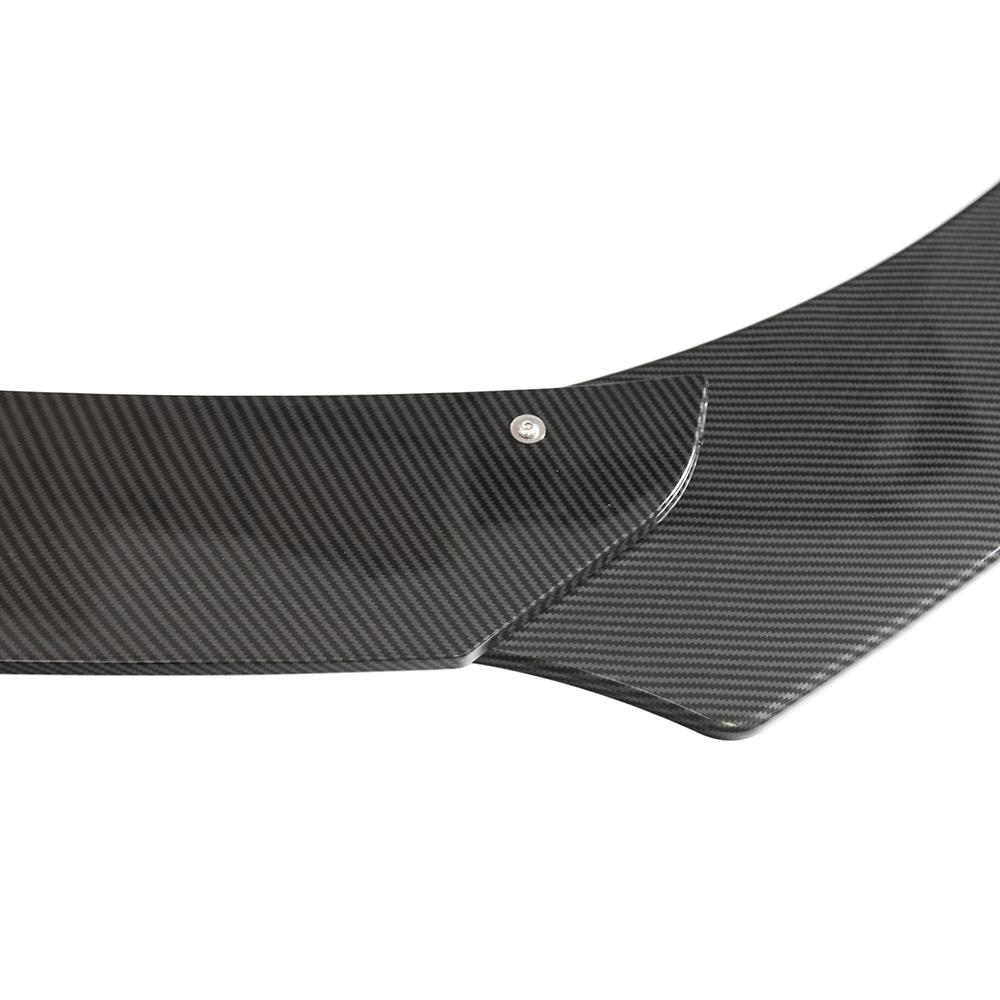 Carbon Fiber Look Universal 3Pieces Car Front Lip Chin Bumper Body Kits For Honda For Civic