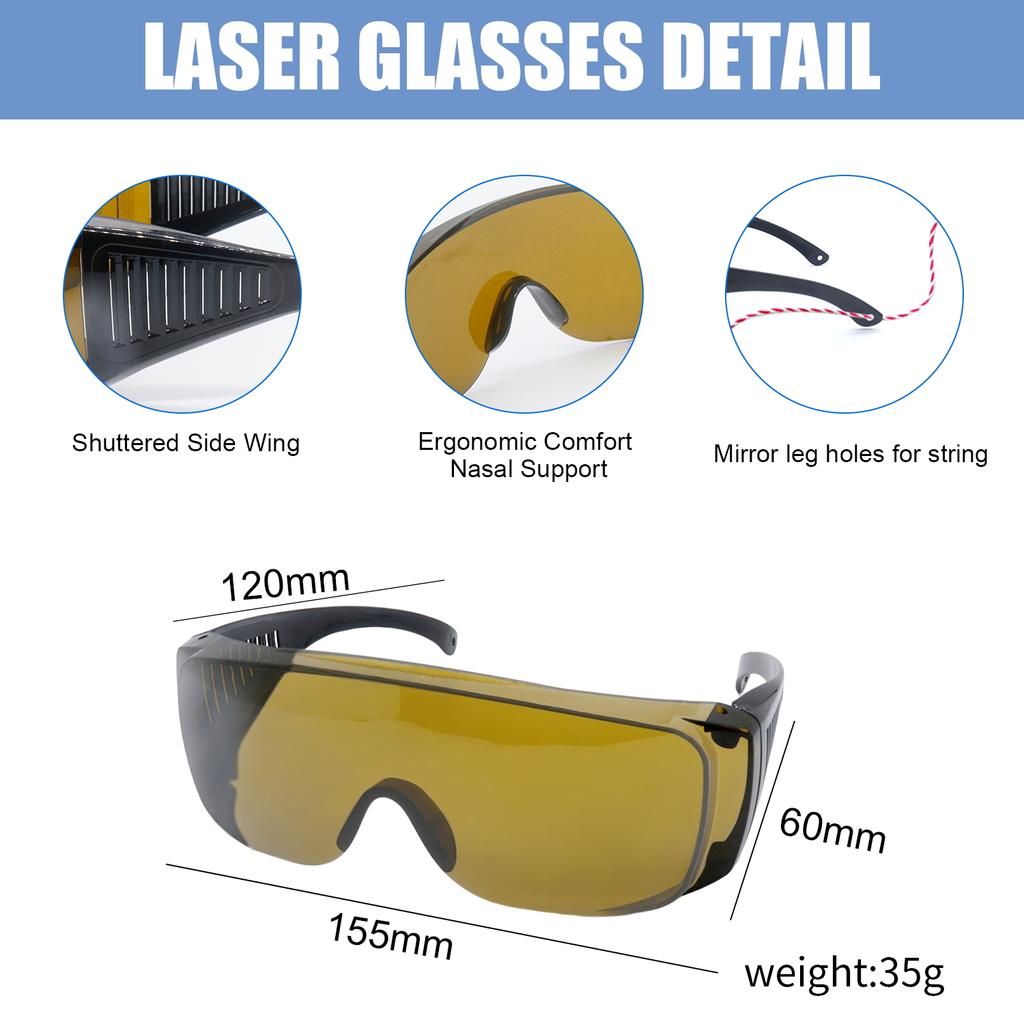 Лазерные защитные очки Защита рентгеновских лучей Защитные очки для глаз УФ ИК IPL FPV 200-2000 нм 1064 532 нм Удаление волос Защита глаз