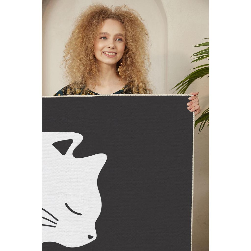 Декоративный современный тонкий коврик для детей из хлопка, устойчивый к пятнам, моющийся, сплетенный машиной