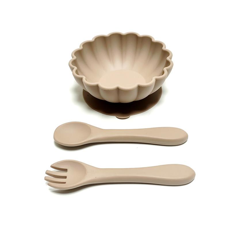 Нетоксичный набор из 3 детских силиконовых тарелок с присоской, цельная пищевая силиконовая тарелка, миска для кормления малышей