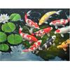 Handicrafts Diamond Embroidery Carp Pond DIY Diamond Painting Fish Koi and Lotu Flower View Rhinestone Mosaic Decor
