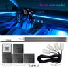 18 In 1 LED Symphony Ambient Lights Car Interior Full Color Streamer RGB 64 Colors Neon Acrylic Strip Decoration Atmosphere Lamp