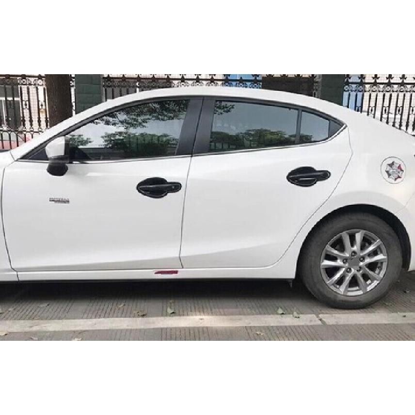 New Carbon Fiber look Car Side Door Handle Cover Trim For Mazda 3 Axela 14-2018