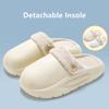 New Removable Liner Slippers Couples Women Men Winter Warm Non-slip EVA Waterproof Home Plush Slides