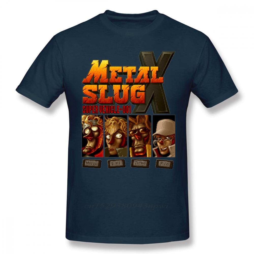 Novelty Game Metal Slug X T Shirt Retro Play Homme Tee Shirt Free Shipping Camiseta Fashionable 100% Cotton