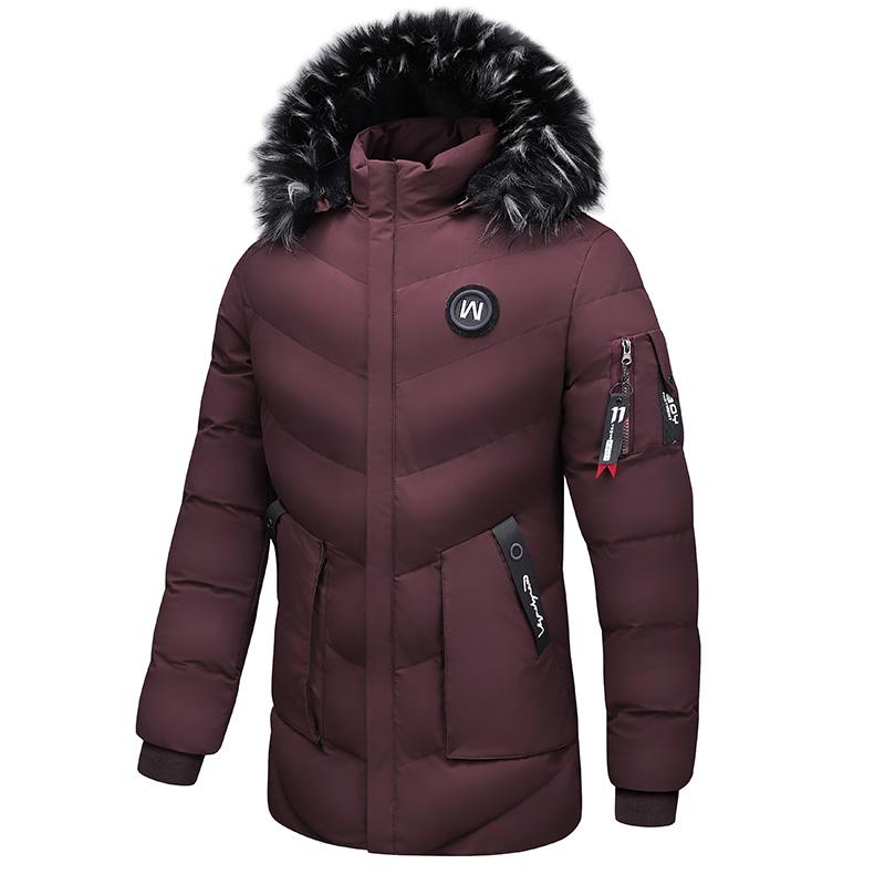 Хлопковая куртка для мужчин на зиму, для среднего возраста и молодежи, утолщенная, приталенная, корейская версия, теплая куртка, хлопковая куртка