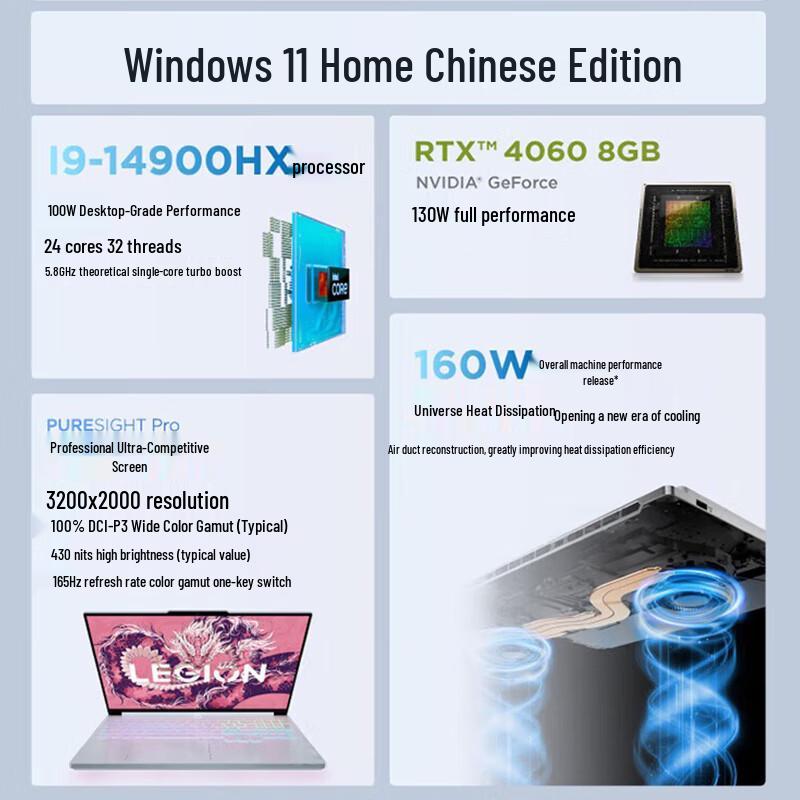 Lenovo Игровой ноутбук Legion Y9000X с ИИ (Китайская версия)