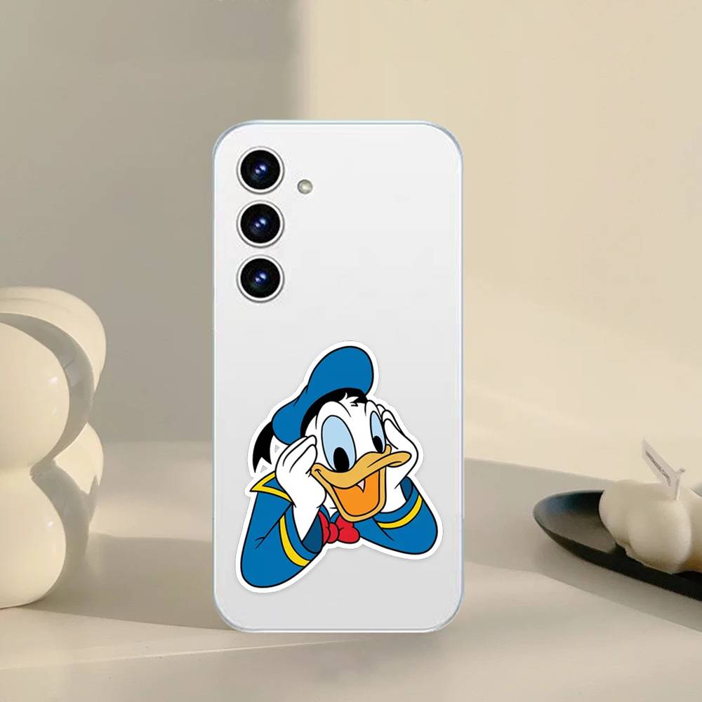 Милый Чехол для Телефона с Дональдом Даком для Samsung Galaxy S21 S22 S23 S24 S25ULTRA FE Ultra Plus5G A52S Прозрачный Чехол