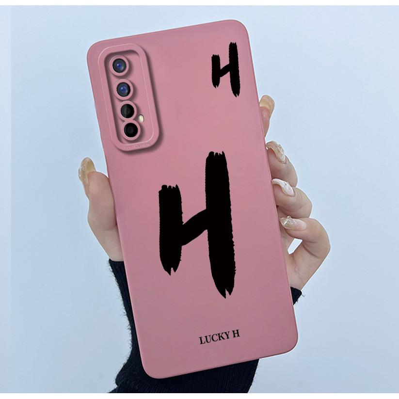 Для Realme 7 RMX2155 7 Pro RMX2170 Чехол Счастливой Начальной Буквой Мягкий Силиконовый Матовый Чехол для Телефона для Realme7 RMX2151 корпус
