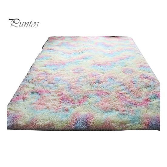 Shag Area Rug for Living Room Fuzzy Plush Indoor Bedroom Carpet Tie Dye Thickened Non-skid Fluffy Faux Fur Rug Nursery Kids Boys Girls Room Floor Mat