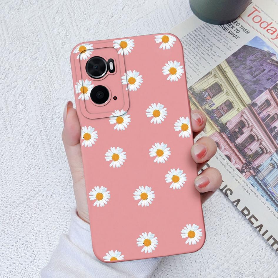 Чехол для OPPO A96 A78 A94 A8 A9X A76 A73 A93 A74, чехол с изображением подсолнуха и бабочки, роскошная противоударная защита для экрана, матовый мягкий силикон для бампера OPPO