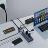 USB 3.0 концентратор розетка коммутатор 10 портов концентратор Multi-tap Multi-ports док-станция зарядное устройство несколько источников питания тип C