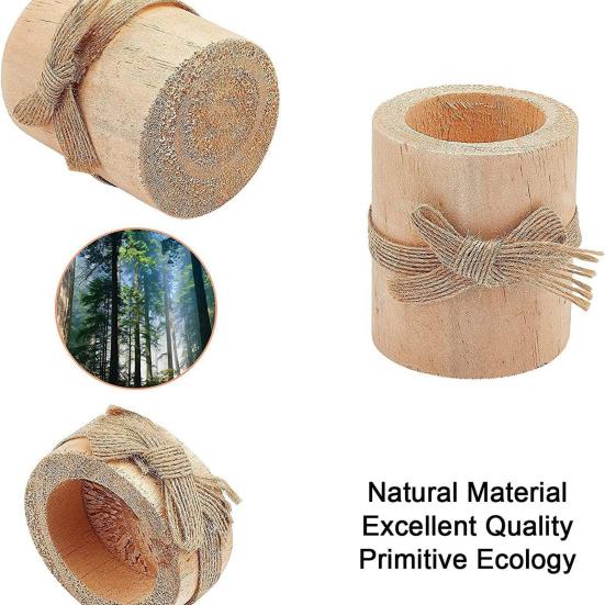 3 шт. Деревянный подсвечник-пеньок, подсвечник для чайной свечи, подставка для свечи-вотива, деревенский, для гостиной, ванной комнаты, украшение, центральный элемент стола, орнамент