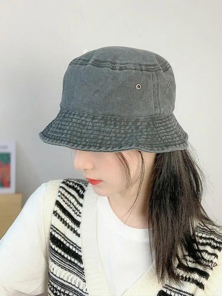 Рыбацкая шляпа с крышкой для лица, женская весенне-летняя шляпа-тазик, шляпа-ведро, солнцезащитная шляпа
