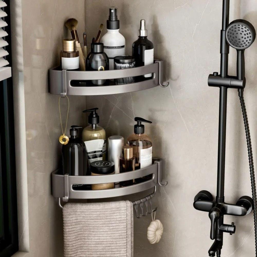 Пластиковая полка для хранения в душе, держатель, настенный, угловой, полка для душа, полки для ванной комнаты, кухня