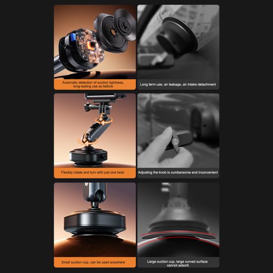 Action Camera Suction Cup Mount for GoPro for Insta360 for DJI 360 Degrees Adjustable Car Windshield Mount Folding Sports Camera Holder