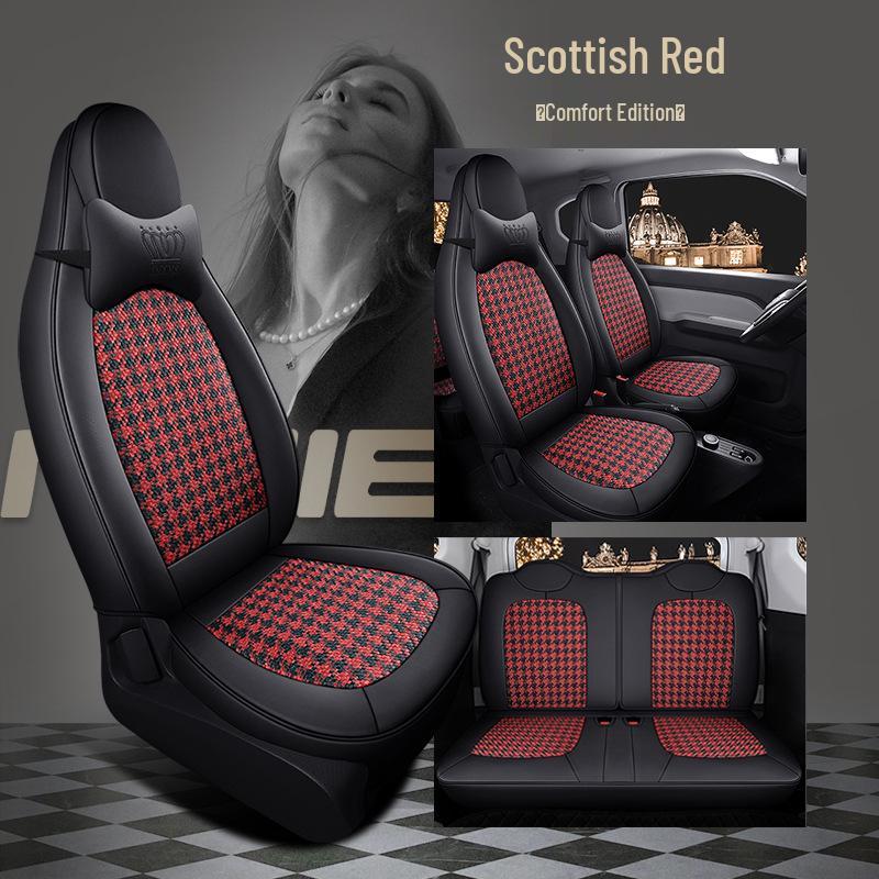 ST Чехол на сиденье «Гусиная лапка» для Wuling Hongguang MiniEV - Полный обхват, Всесезонная подушка