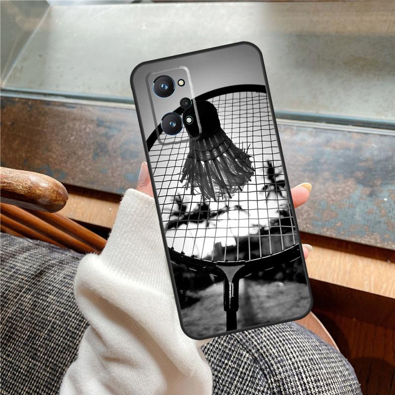 Badminton Sport Case For Realme 11 12 13 14 Pro Plus C53 C55 C51 C25 C63 C61 C65 C67 C71 C75 GT6 GT7 15 Pro