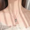 Original S925 Sterling Silver Owl Necklace Female European and American Niche Design Moonstone Pendant Clavicle Chain