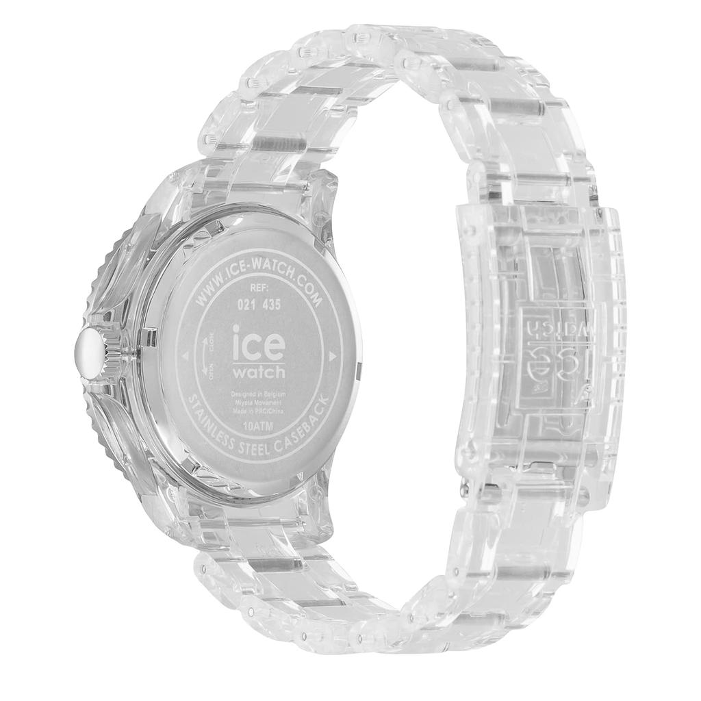 Авторизованный дистрибьютор Часы Ice watch 021435 Ice clear sunset прозрачные бирюзовые Medium Day Date [Ice watch] мужские [ICE sunset]