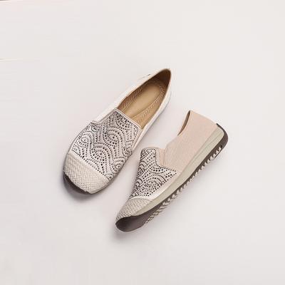 Обувь Doudou женская новая повседневная универсальная на плоской подошве со стразами ленивые туфли-лодочки одинарная обувь