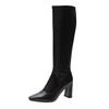 Coarse heeled boots for women  new high boots pointed high heels long boots for women