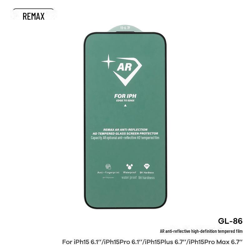 Антибликовая закаленная HD-пленка REMAX AR для iPhone 15 — защита телефона от царапин и падений