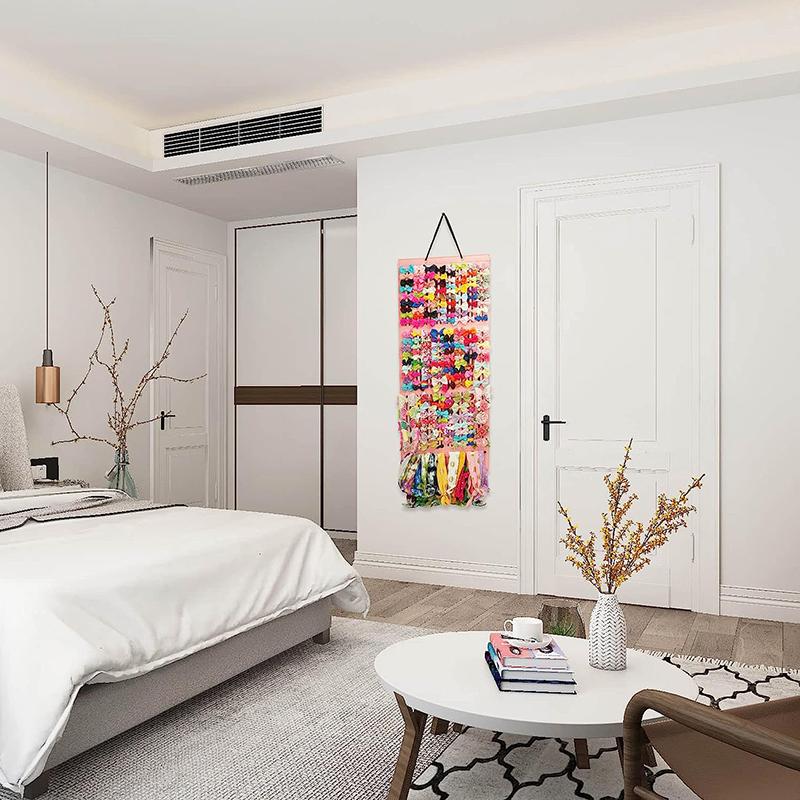 Дисплей для хранения аксессуаров для волос для детей с крючком для бантов для волос, большой вместительный держатель для заколок для волос, вешалка-органайзер