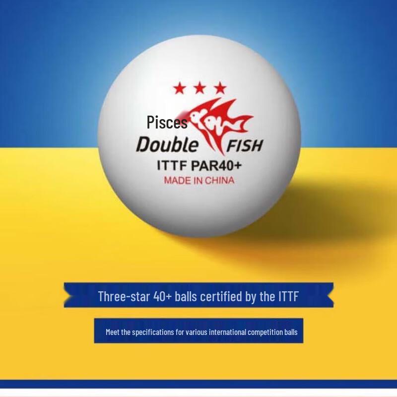 Набор из 6 шариков для настольного тенниса Double Fish 3-Star V40+