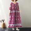 Летнее художественное ретро свободное платье больших размеров для женщин повседневные платья