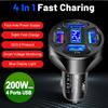 66W 4 Ports USB Car Charger Fast Charging Quick Charge 3.0 QC3.0 Car Phone Charger Adapter For iPhone Xiaomi Samsung Huawei