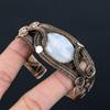 Rainbow Moonstone Gemstone Pure Copper Wire Wrapped Handmade Cuff/Bangle Jewelry