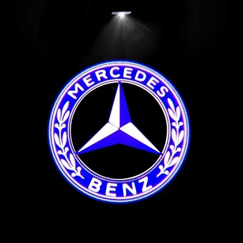 Автомобильная наклейка Горячая 2026 Новая Для модели Benz светодиодный проектор на дверь автомобиля высокой четкости приветственный свет Для Mercedes Benz Для Mercedes Benz